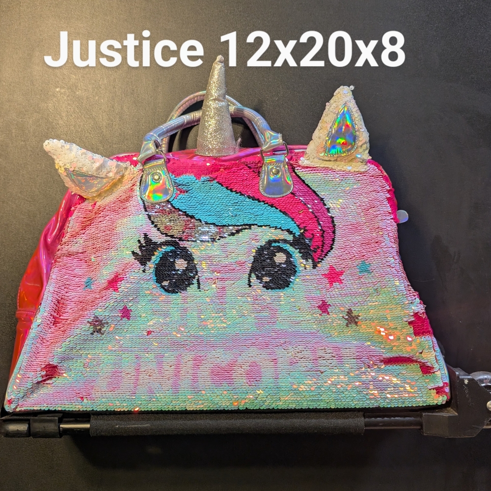 Justice Unicorn Sequin Bag